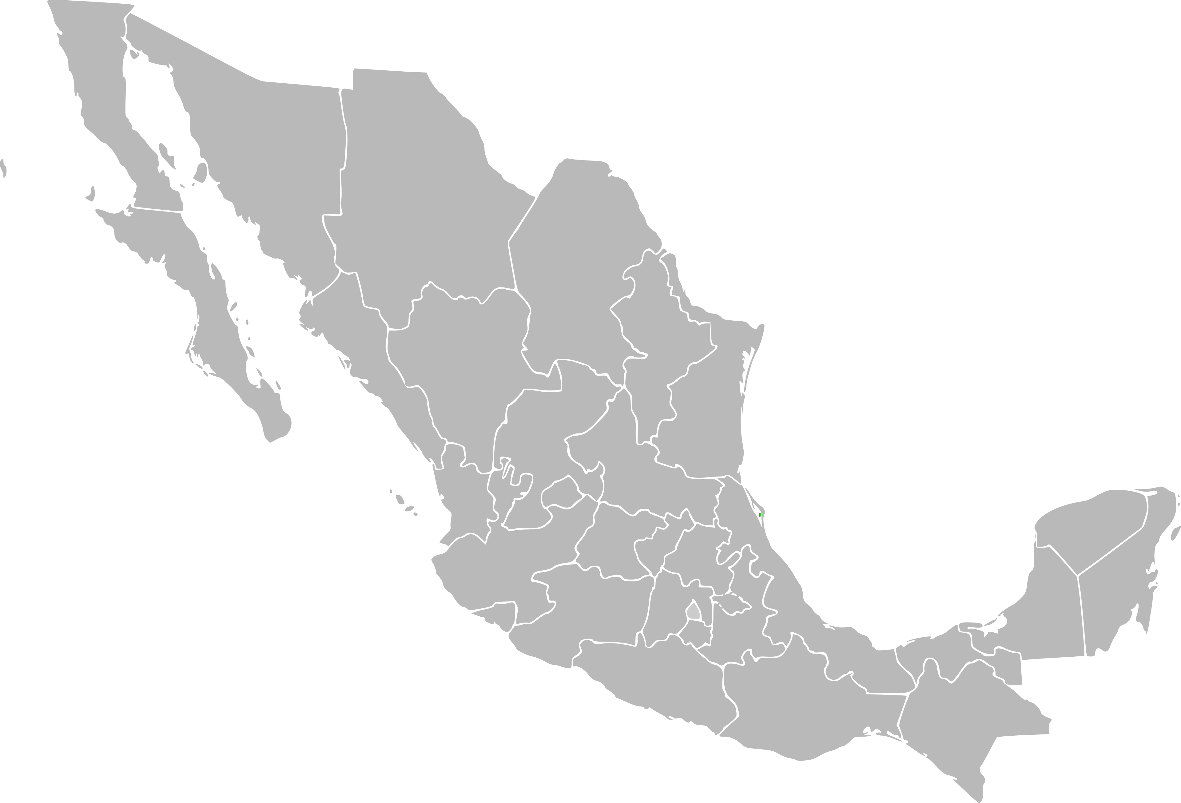 Mapa de la República Mexicana - Cobertura EJ Monjo
